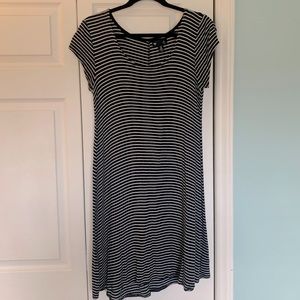 Black & white striped GAP dress
